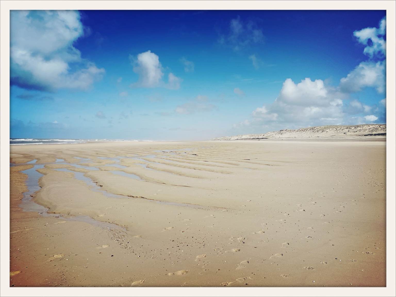 Grande plage de Lacanau à marée basse
